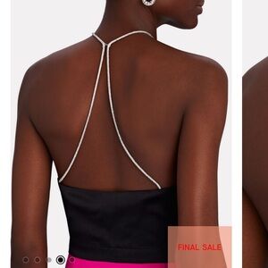 GORGEOUS CRYSTAL SILK WHITE TOP